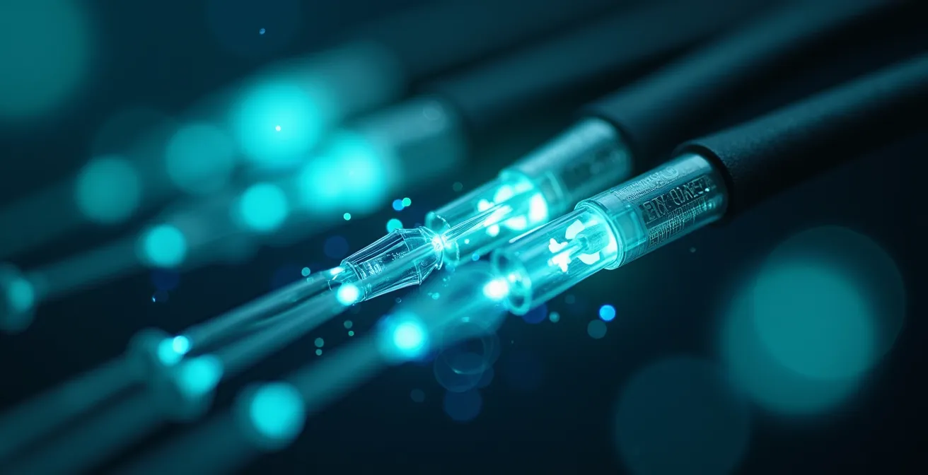 Macro-opname van beveiligde dataverbinding met encryptie visualisatie